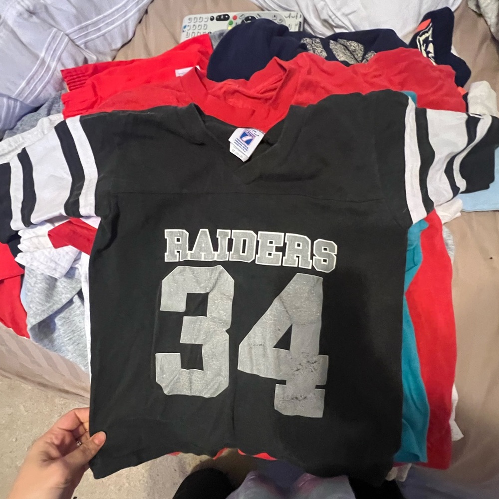 Bo Jackson 1980s Vintage kids M 10-12 Raiders Jersey Shirt